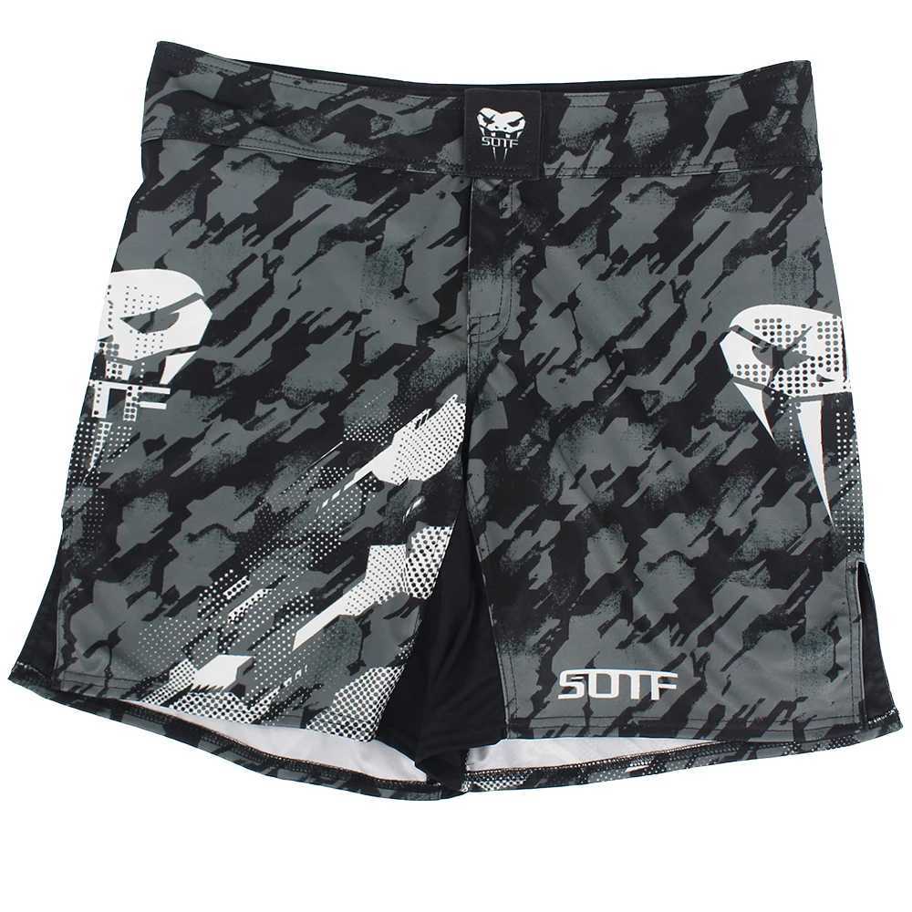 SOTF mma Adults Venomous snake Camouflage Men Women geometric boxing shorts Tiger Muay Thai mma shorts clothing fight sanda mma X260306