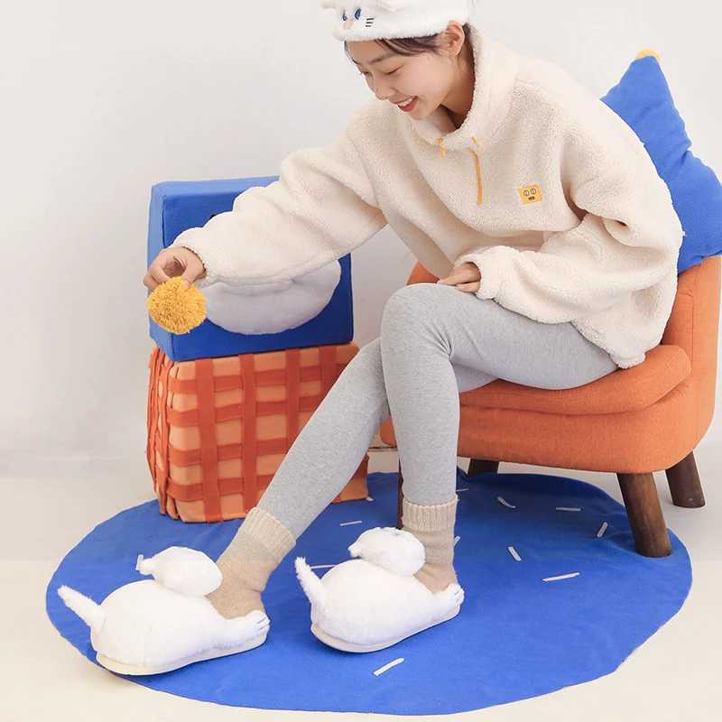 Girl Ladies Hot Slippers Thick Platform House Fur Slides Women Cute Cat Slippers Push Home Shoes Memory Foam Flurry Slide S260305