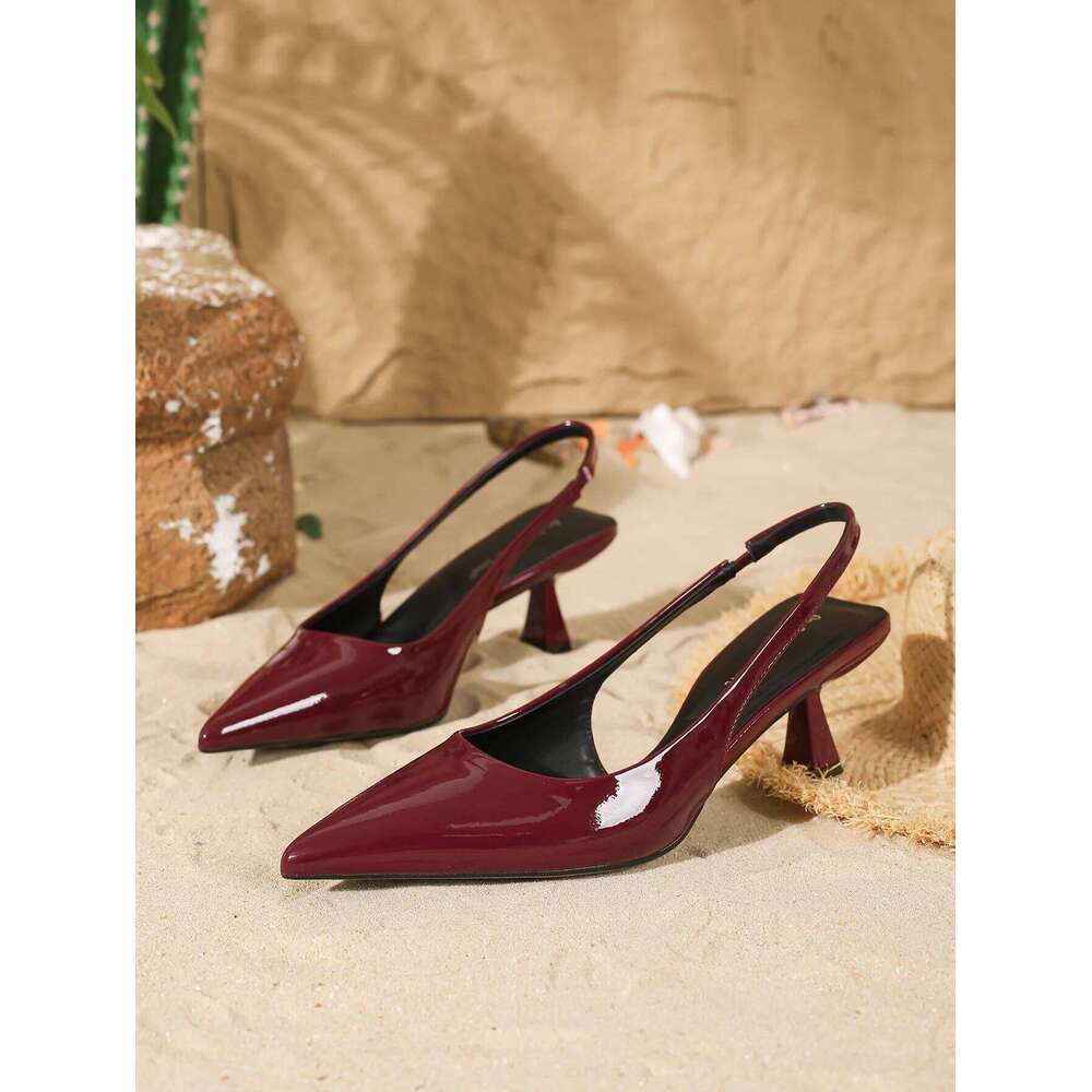 Women's Fashion Patent Leather Pointed-Toe Slim High Heels