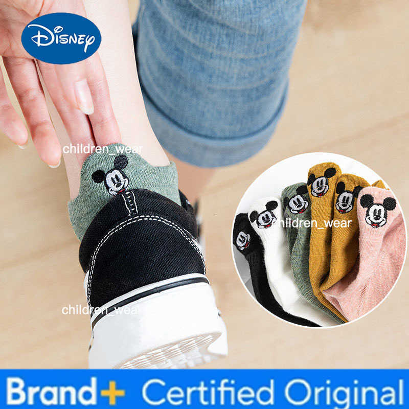 Disney 10pairs/a set Cute Mickey Mouse Embroidered Ankle Socks Summer Low Cut Invisible Socks Breathable Casual Short Socks H260306