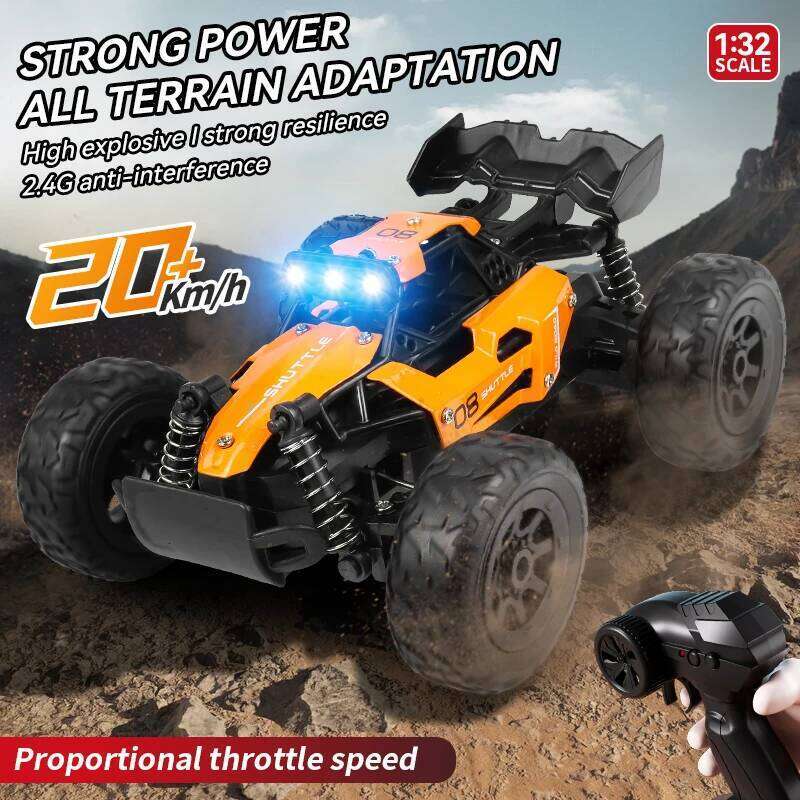 1:32 4WD RC Alloy Off Road 2.4GHZ Remote Control Cars Radio Buggy Truck Racing Drift With LED Lights RTR Vehicle Toys Gifts C260305