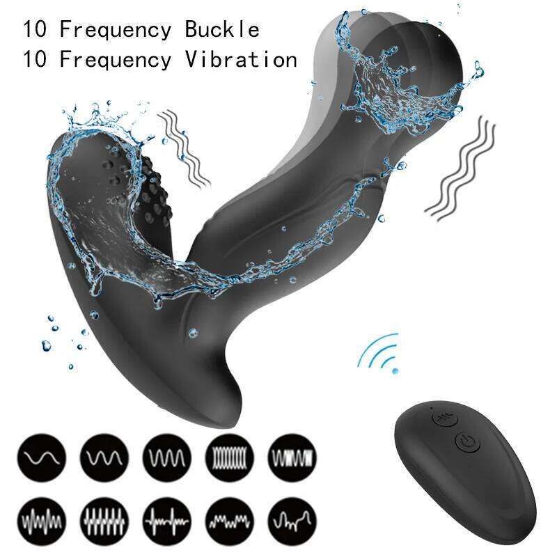 Prostate Massager Wireless Remote Control Anal Plug Masturbator Finger Push Stimulator Anus Vibrator For Adult Men Sex Toys W260305
