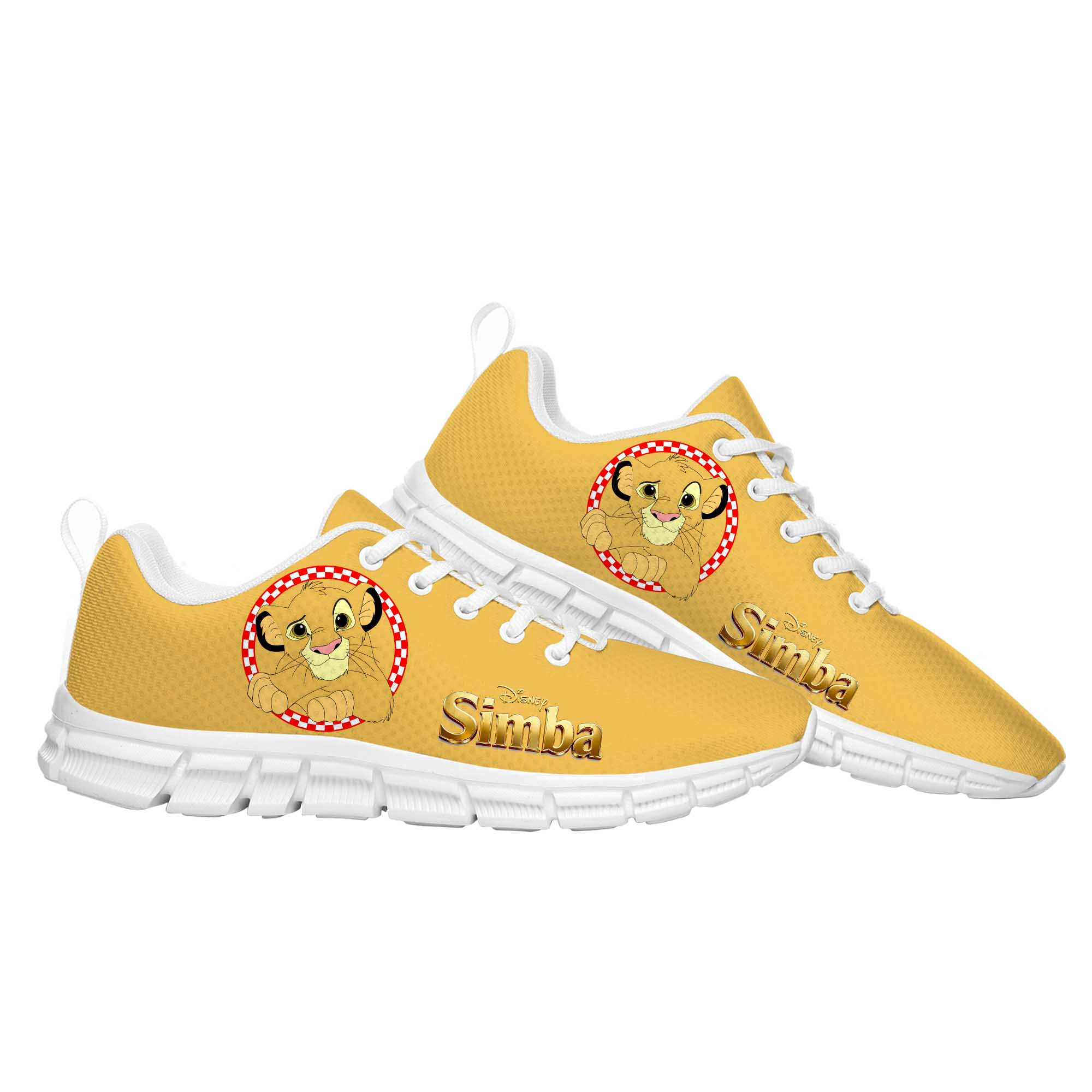 Simba Sports Shoes Man Woman Boy Girl Disney Cartoon The Lion King Decorate Sneakers Design Your Photo Logo Text Walking Shoes Walking Shoes Custom Sh