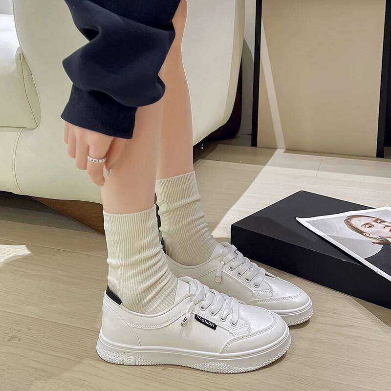 2025 Spring & Autumn New Fashion Casual Vulcanized Comfortable Flat Soles Solid Color Anti-Slip Women's Shoes