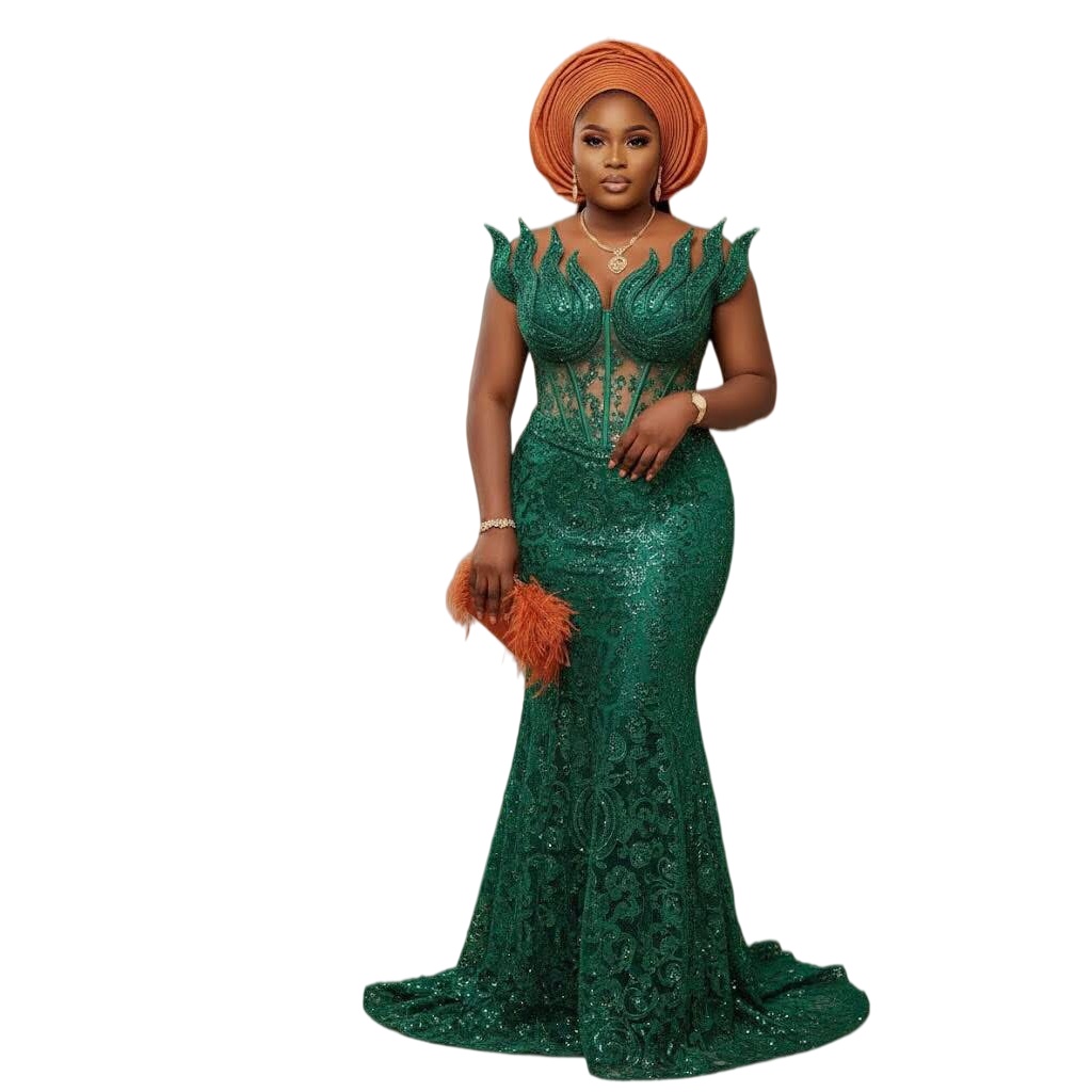 2026 plus size green mermaid mother of bride dresses sequined lace sweetheart evening party mamas dress vintage 50s birthday wedding guest groom mothe