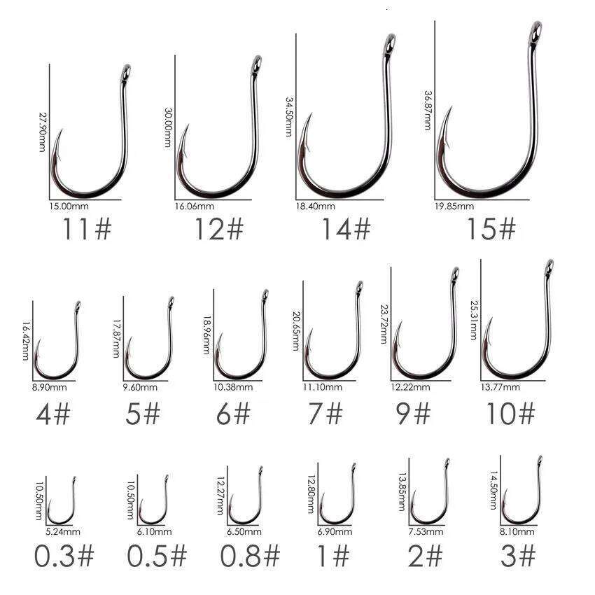 50/20pc Box High Carbon Chinu Single Hook With Eye Carp Catfish Anzol Fish Hooks Japan Fishing Tackle Jig Fishhook Y260305