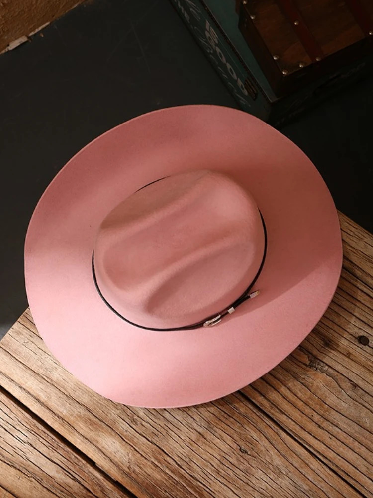 USPOP 100 Wool Cowboy Hat for Men and Women Unisex Vintage Premium Felt Hat with Buckle Band 27 Colors 4 Sizes SXL 260228