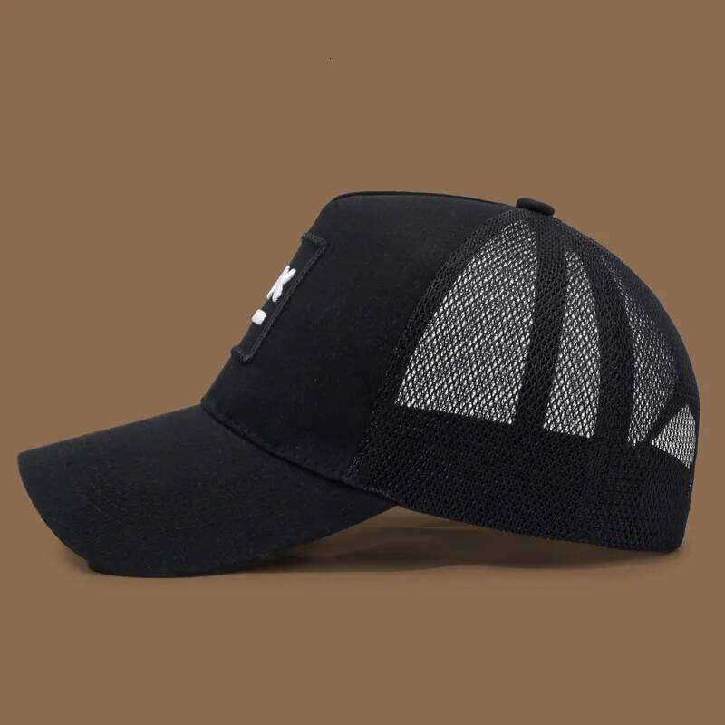 Men's smiling face embroidered baseball cap, fashionable truck driver hat, outdoor adjustable sun protection casual hat suitable Y260304