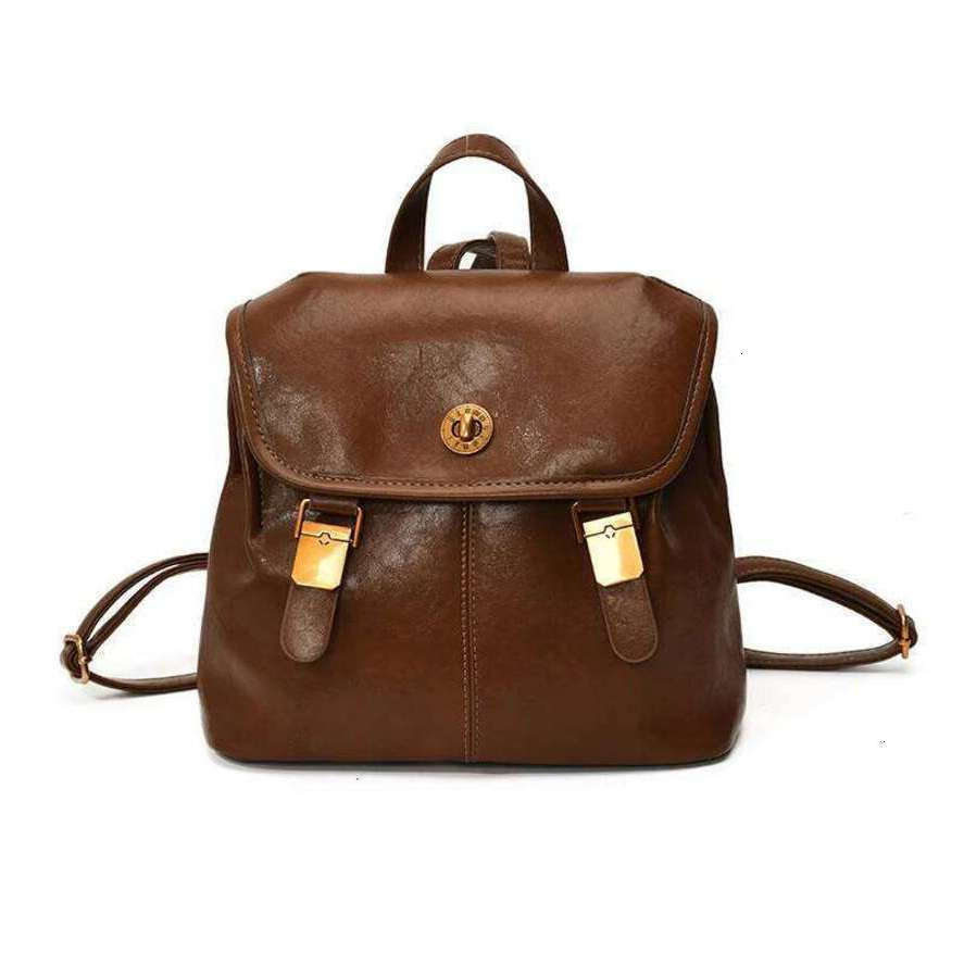 OLOEY Women Small Pu Leather Backpacks 2025 New Korean Fashion Vintage Luxury Backpack Student School Bag Back Packs Practical Bag