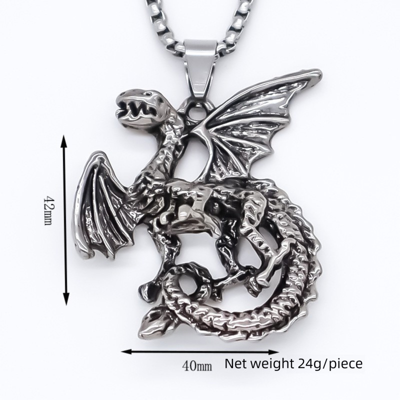 Necklace New Pendant Necklace: Dragon Pendant Necklace, Punk-Style Necklace For Men, Versatile Street Accessory Necklace