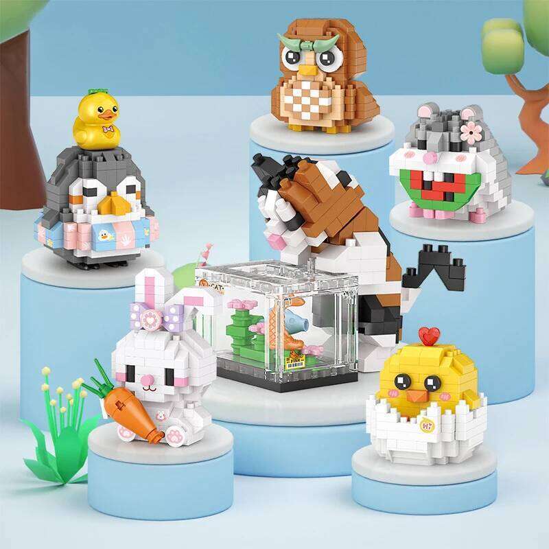 Cute Little Animals Mini Blocks DIY Animal World Owls and Dolphins Building Toys Kids Gifts Home Accessories Z260306