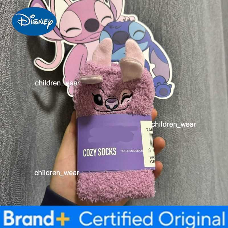 Disney Cartoon Stitch Thermal Socks Coral Fleece Non Slip Floor Socks Warm Plush House Socks Winter Home Couple Socks Christmas Gift H260306