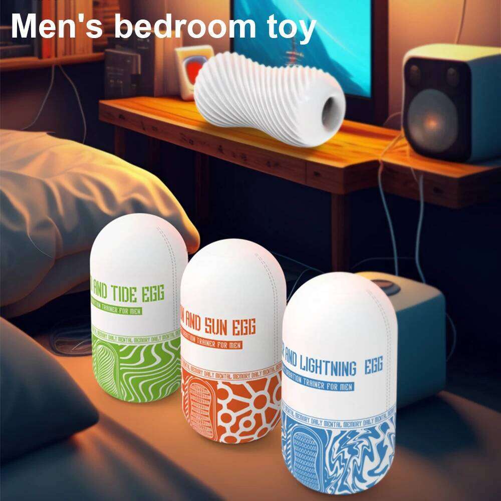 Male Masturbator Portable Trainer Penis Massage Adult Sex Toys Stretchy Silicone Vagina Vacuum Pocket Cup For Men W260305