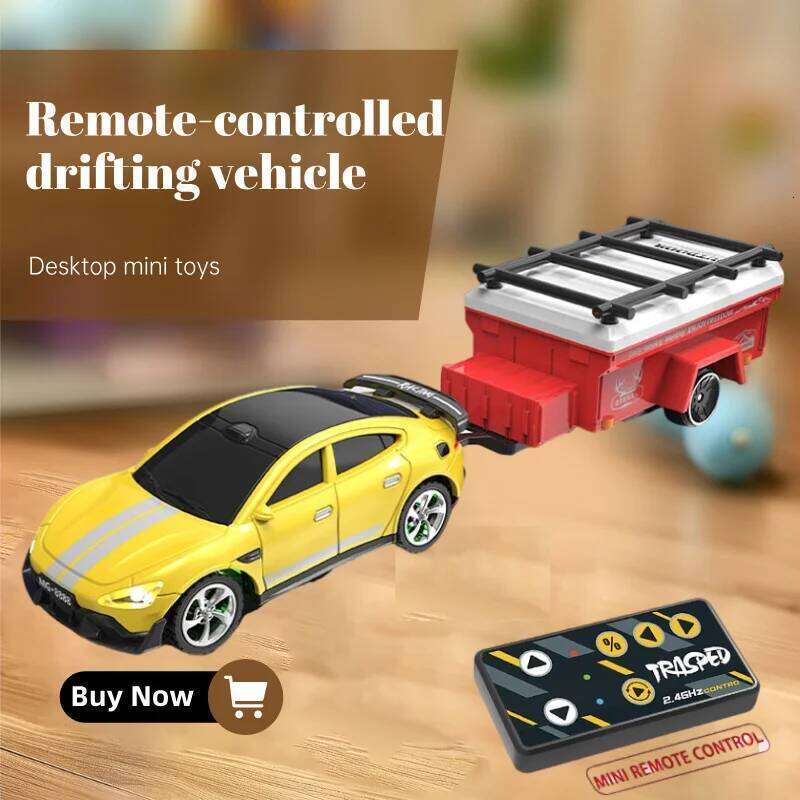 Mini Alloy Drift with Trailer 2.4G Remote & APP Control 3-Speed Gears Ready-to-Run RC Car Toy Gift in Color Box C260305