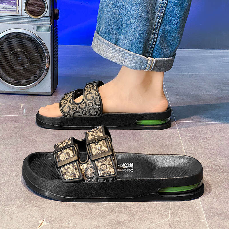 Men's outdoor air-cushioned Birkenstock-style high-end slip-on beach anti-slip cross-border sandals slippers