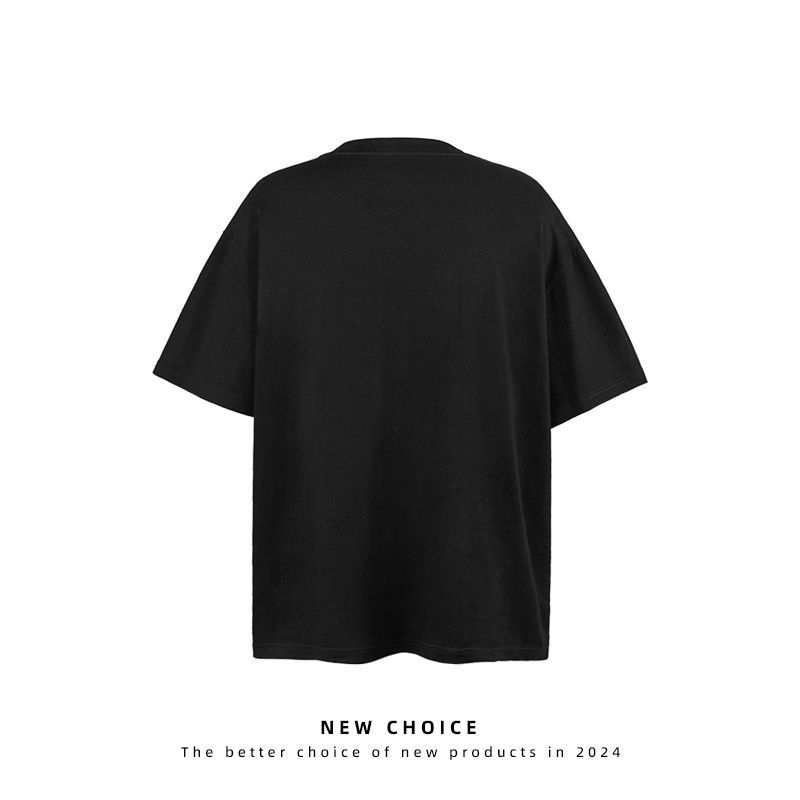 New style American trendy brand fun cartoon printed short-sleeve T-shirt for men oversize loose fit summer couple's casual short-sleeve shirt