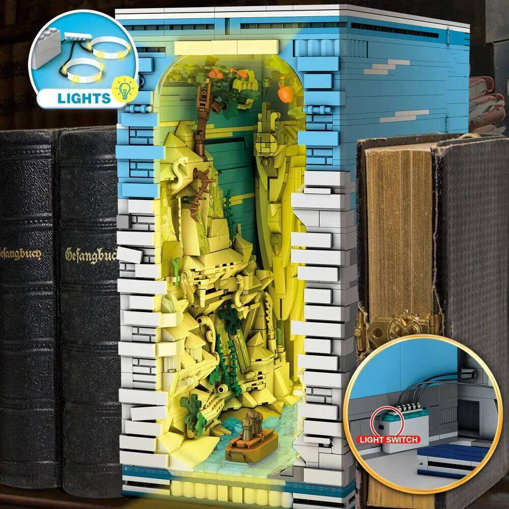 2977PCS Egypt Kingdom Bookend Building Blocks God Stone Statue Famous Landscape Model Bricks Kids Educational Toys Holiday Gifts Z260305