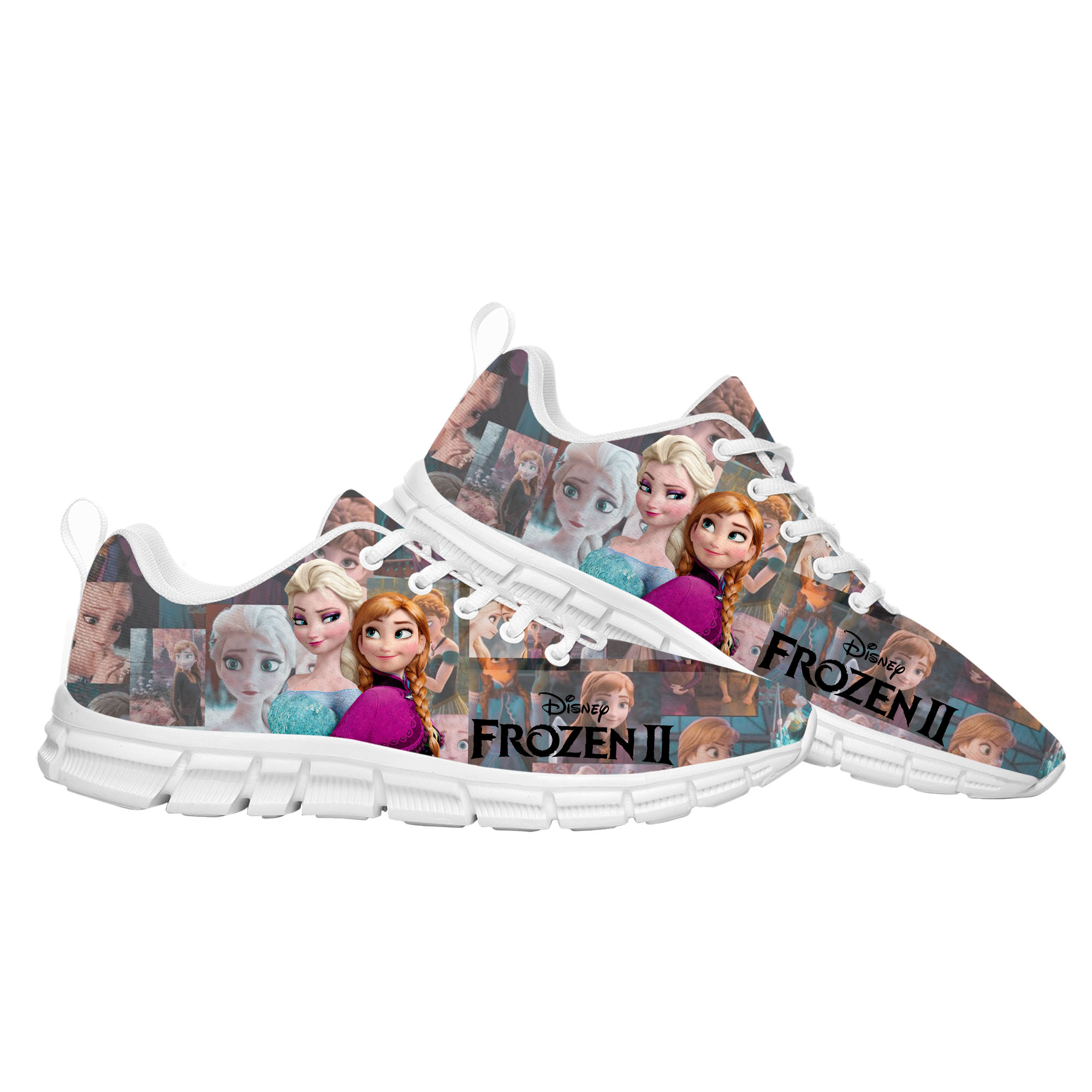 Elsa Anna Sports Shoes Man Woman Boys Girl Disney Cartoon Frozen Decorate Sneakers Design Your Photo Logo Text Walking Shoes Walking Shoes Custom Shoe