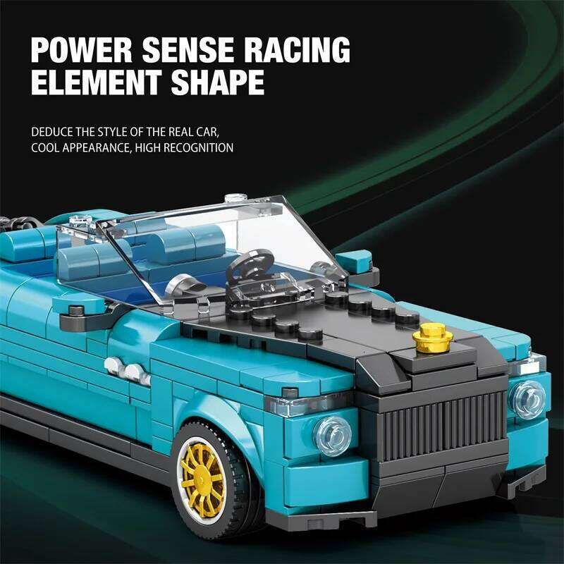 417PCS Retro Luxury Cars Building Blocks 1:24 Scale City Convertible Vehicle Car Model Bricks Kids DIY Toys Idea Gifts Z260305