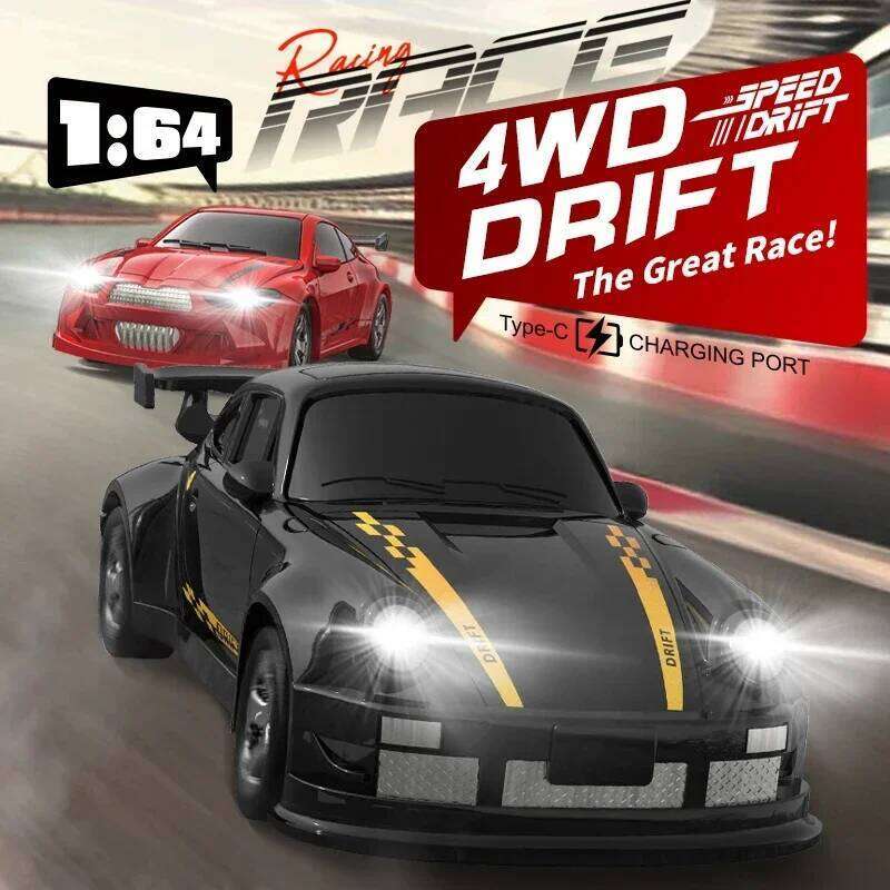 1/64 Desktop Mini RC Drift Car 4WD 2.4G Remote Controlled Toy High Speed Racing Vehicle Model Toys for Boys Kids Christmas Gifts C260305