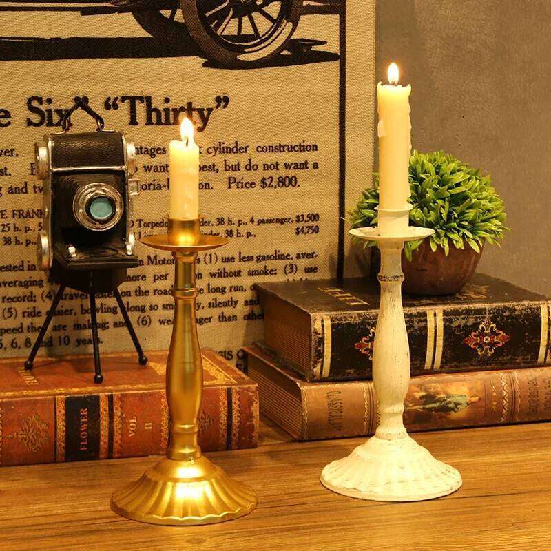 Metal Candelabrum Wrought Iron Vintage Make Old Candlesticks Candle Holders Wedding Centerpieces for Tables Home Decoration XJ260305