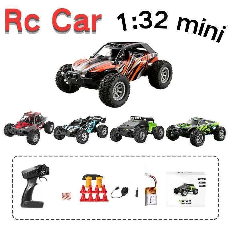 Pocket RC 1:32 Mini High Speed Racing S801 S802 S803 S638 S658 Off-Road LED Light Rc Drift Car Toy Gift C260305