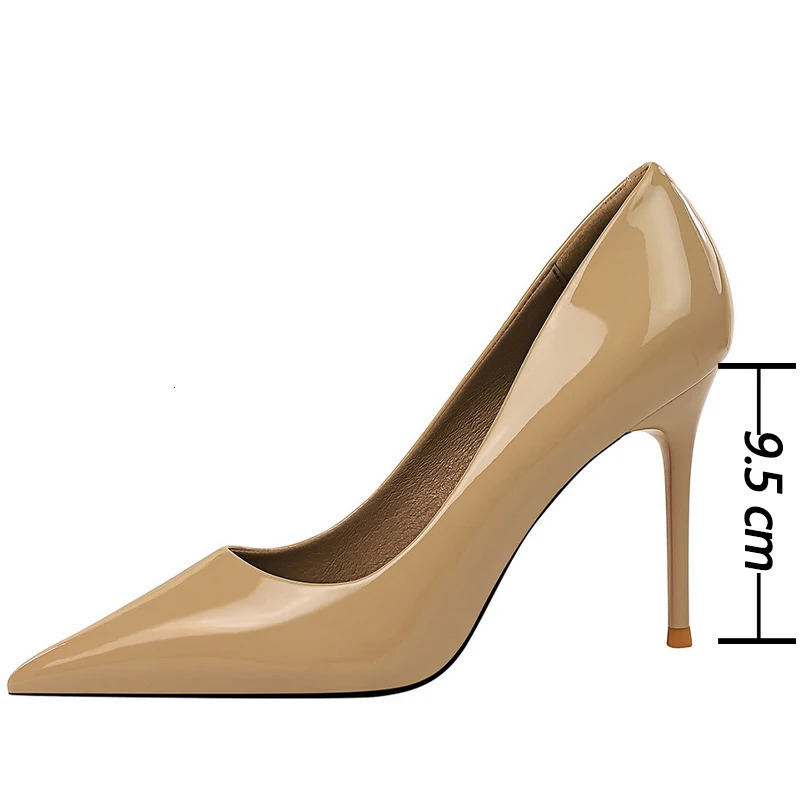BIGTREE Shoes Fashion Woman Pumps Patent Leather High Heels Stiletto Heels Occupation OL Office Shoes Sexy Heels Plus Size 43 260306