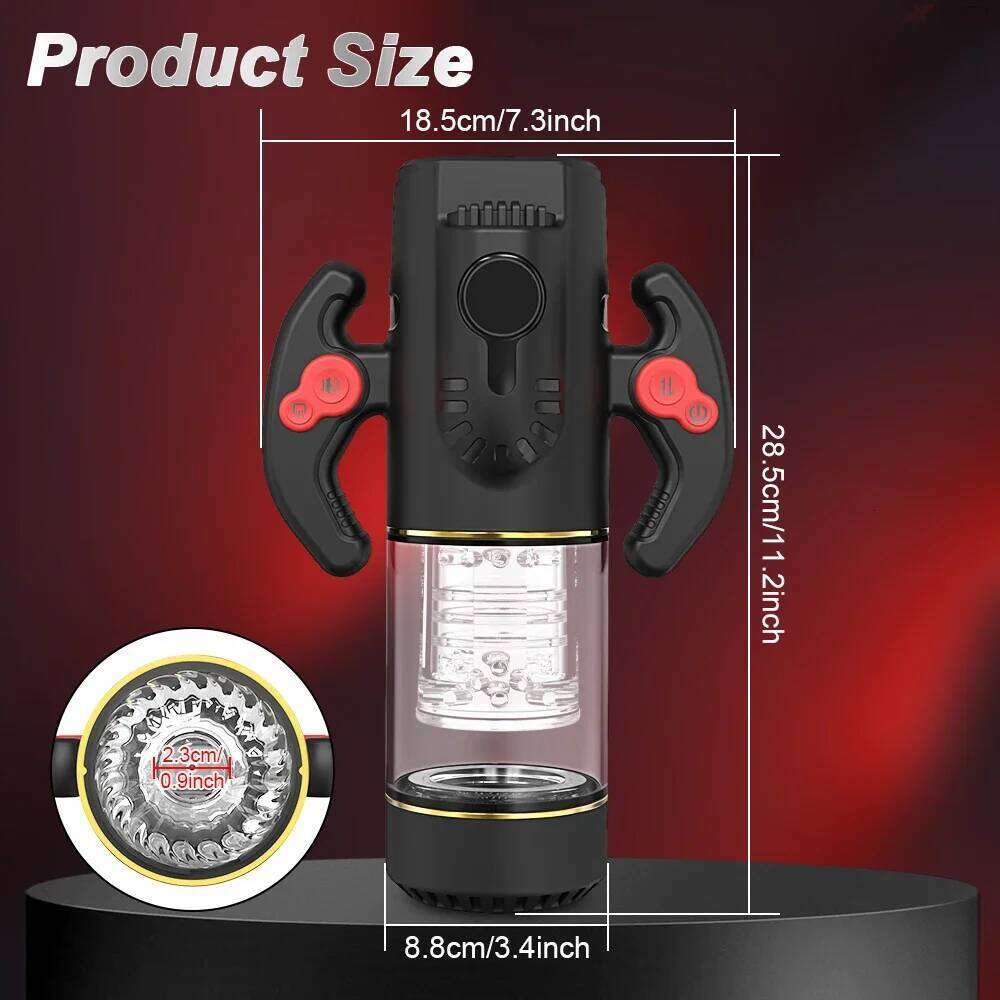 Automatic Sucking Male Masturbator Cup 9 Thrusting Rotating Vibrating Licking LCD Adult Sex Toys Blowjob Toy Penis Pump W260305