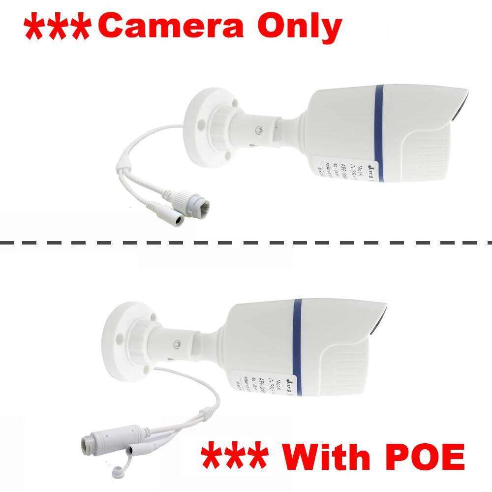 JIENUO 4K Poe Camera IP Outdoor Waterproof Security Surveillance Night Vision 4MP 5MP 8MP Audio CCTV Video HD Home Cam Net 26W0306