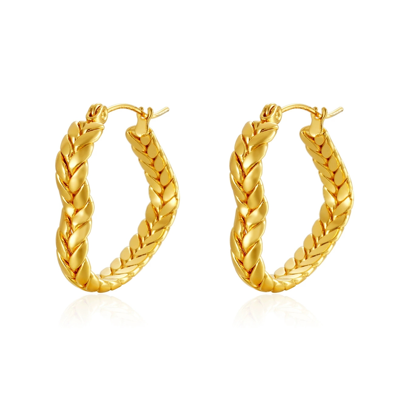 Trendsetting Ladies' Jewelry: Premium European-Inspired Wheat Shaped Earring Set