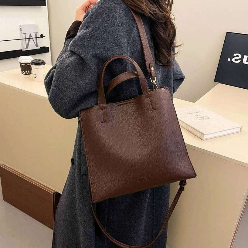 TAURUSCIAGA Fashion Women Handbag Large Capacity Pu Leather Lychee Grain Ladies Shoulder Bags Brand Design Commuting Female Big Totes Bolsas Noble Tem