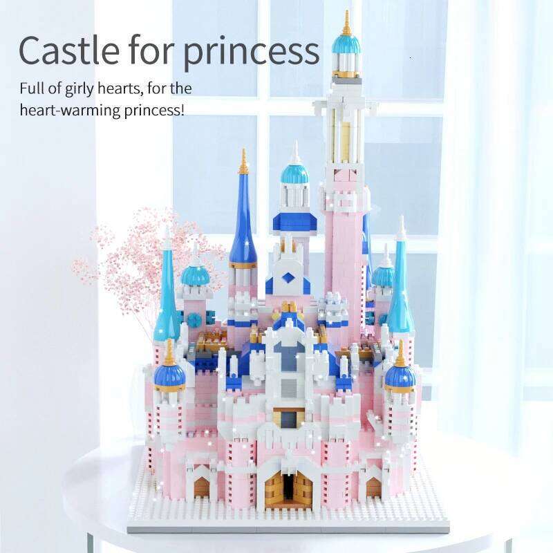 3341PCS LED Lights City Mini House Cartoon Dream Tale Princess Castle Architecture Building Blocks Figures Bricks Toys For Girls Z260305