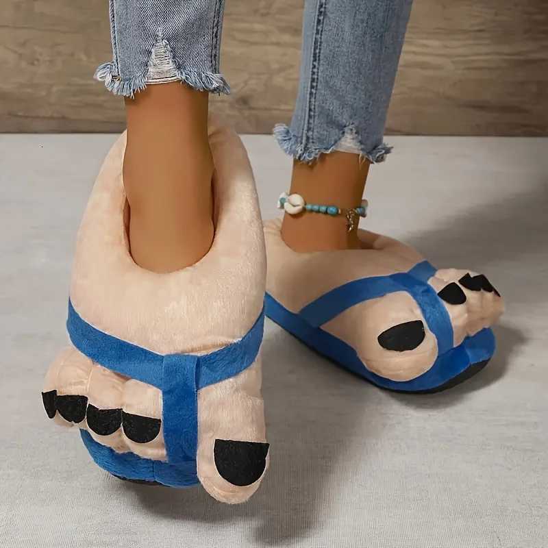 Novelty Slippers Comfortable Indoor Plush Warm Home Shoes Casual and Interesting Home Shoes Funny Big Foot Slippers S260305
