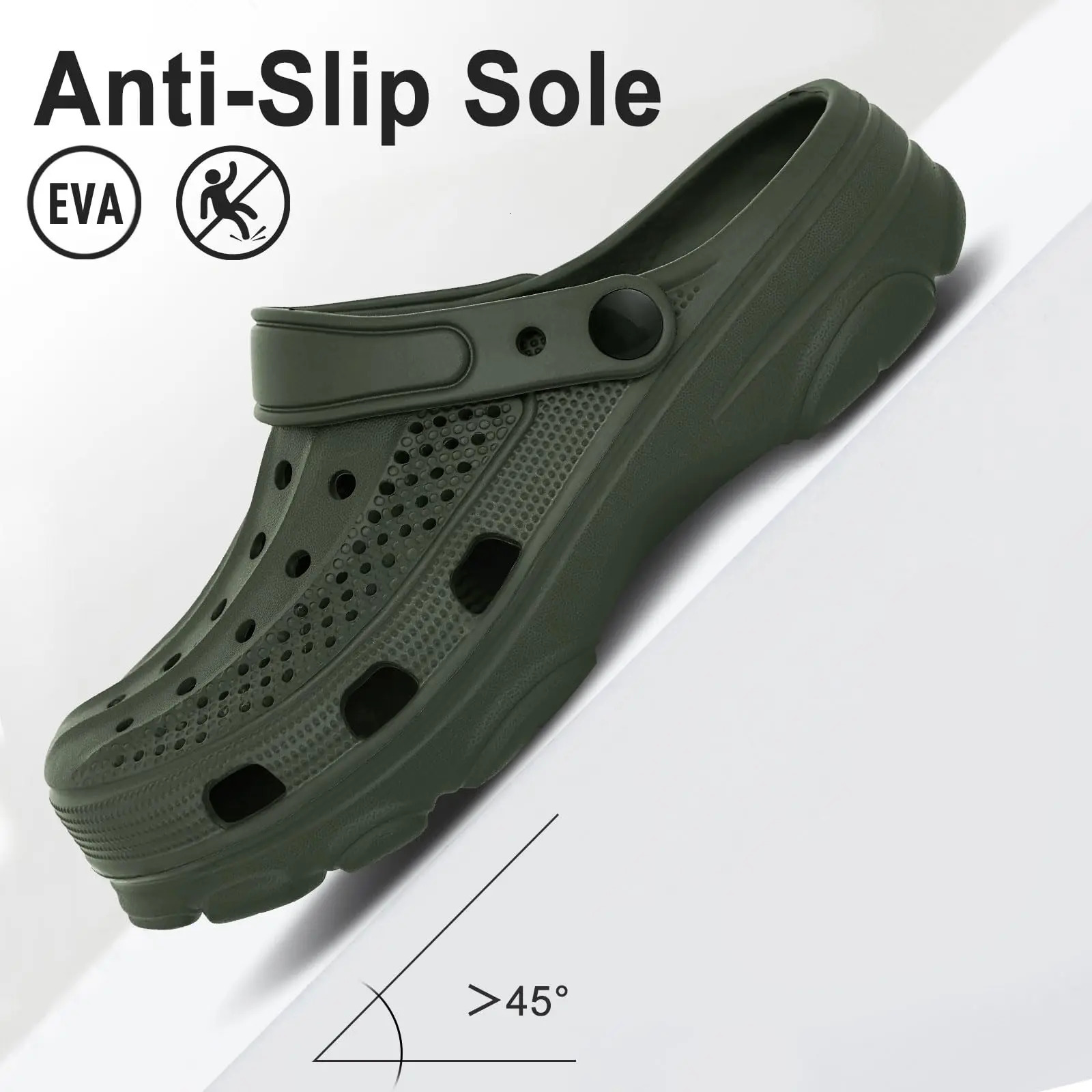 Comwarm Men Clogs Slippers Breathable Garden Sandals Non-Slip Comfort Beach Shoes Men Sandals Indoor Outdoor Casual Fishing Shoe 260304