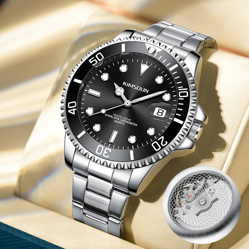 Designer Men's Watch Fashion Casual Style Waterproof Luminous Quartz Wristwatch Stainless Steel Band Male Clock Relogio Masculino
