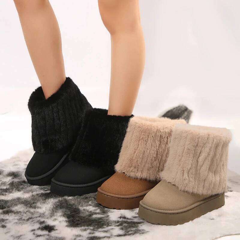 2025 Winter New Warm Snow Casual Shoes Thick soled Women's Fashion Versatile Socks Boots