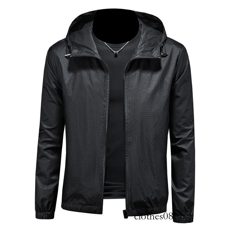 European Collection 2026 Spring New Men's Hooded Jacket, Large Size, High Quality, Simple Casual Trendy Coat for Men