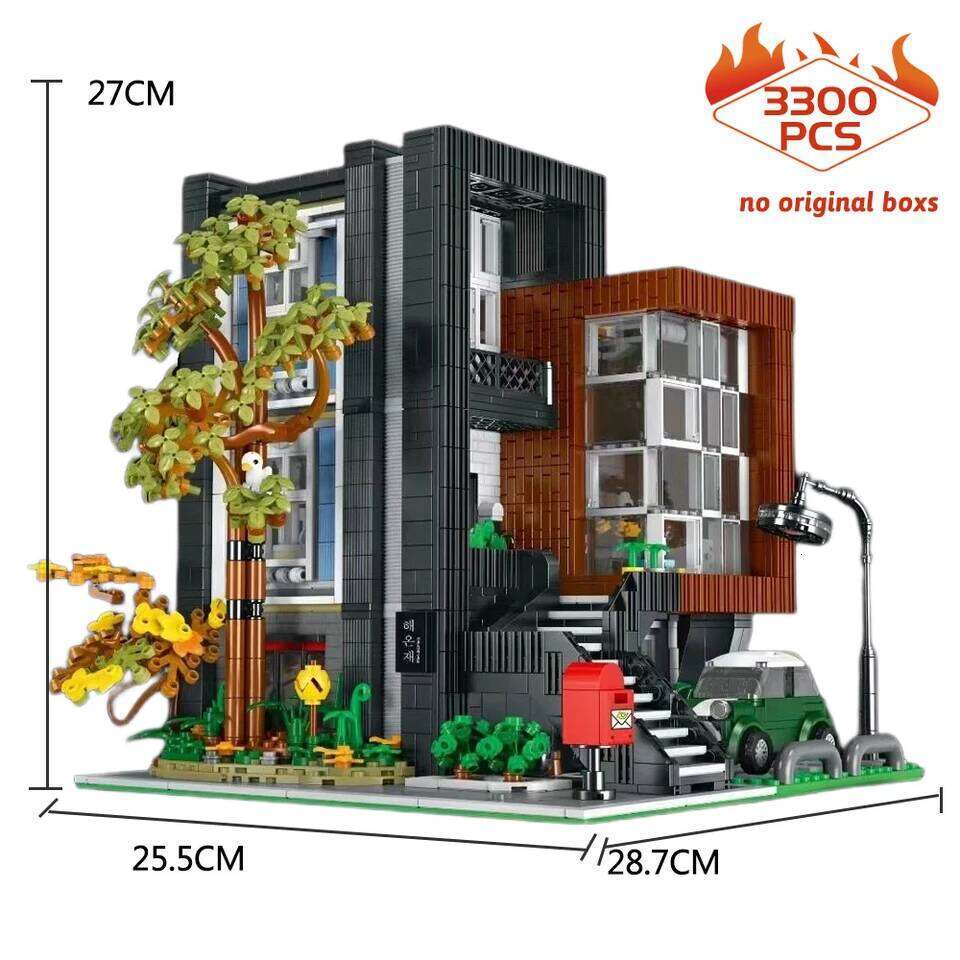MOC-107015 Creative Expert 'HEA-ON-JEA' Villa Modular City Architecture Building Blocks Model Street View Sets Kid Toy Boys Gift Z260306