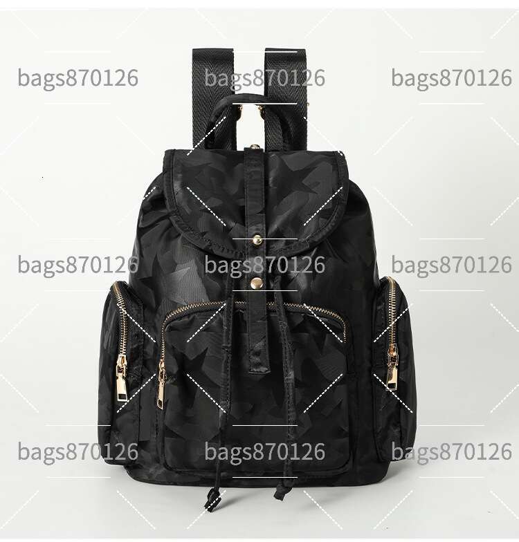 Hot Selling Factory Direct Cross-Border Nylon Waterproof Flap Versatile Large Capacity Women's Bag Drawstring Travel Backpack Luxury Bags PIERREL