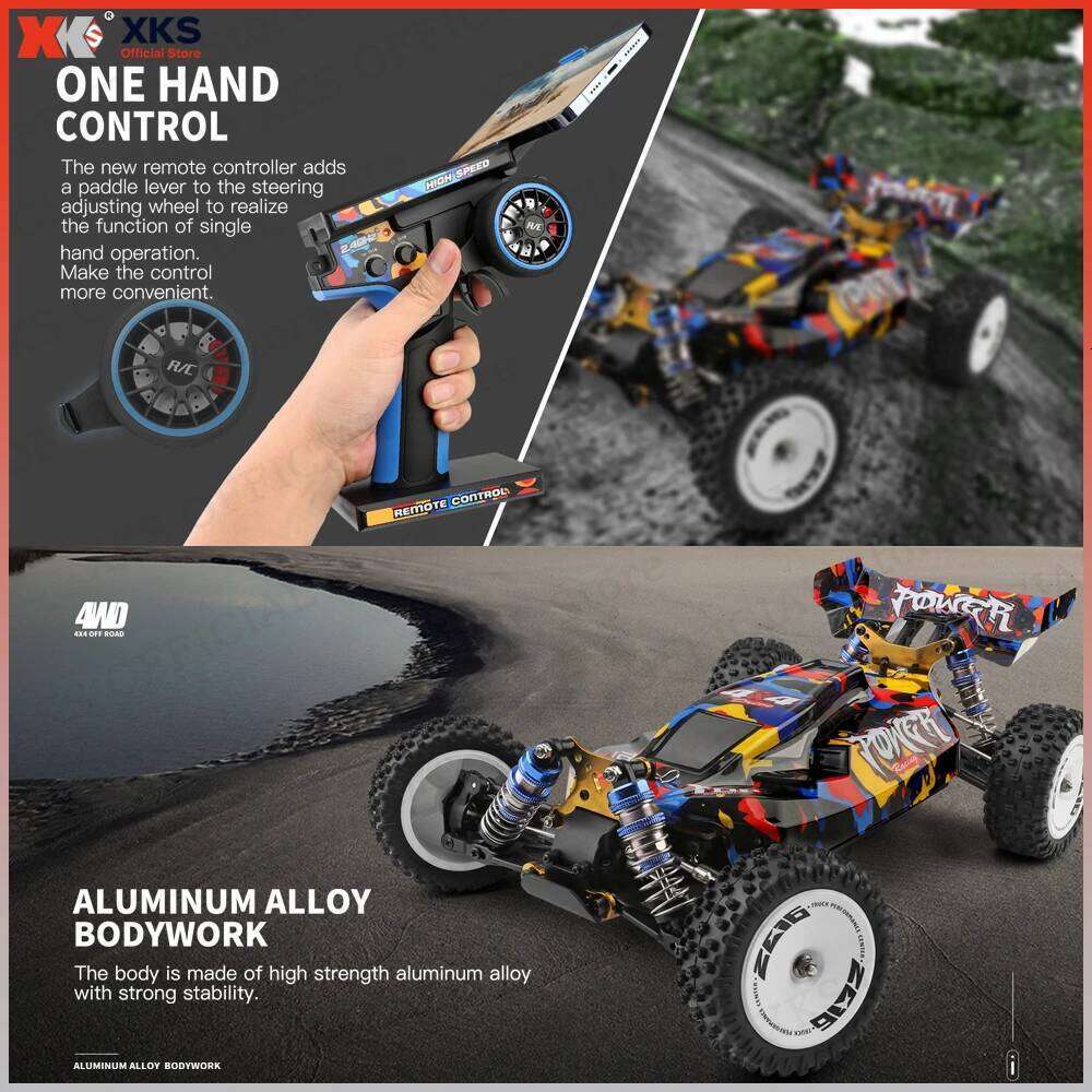 XKS Wltoys 124007 1/12 4X4 Off-Road - 75Km/H High Speed Drift Racing 2.4G Metal RC Toy Car Gift C260305