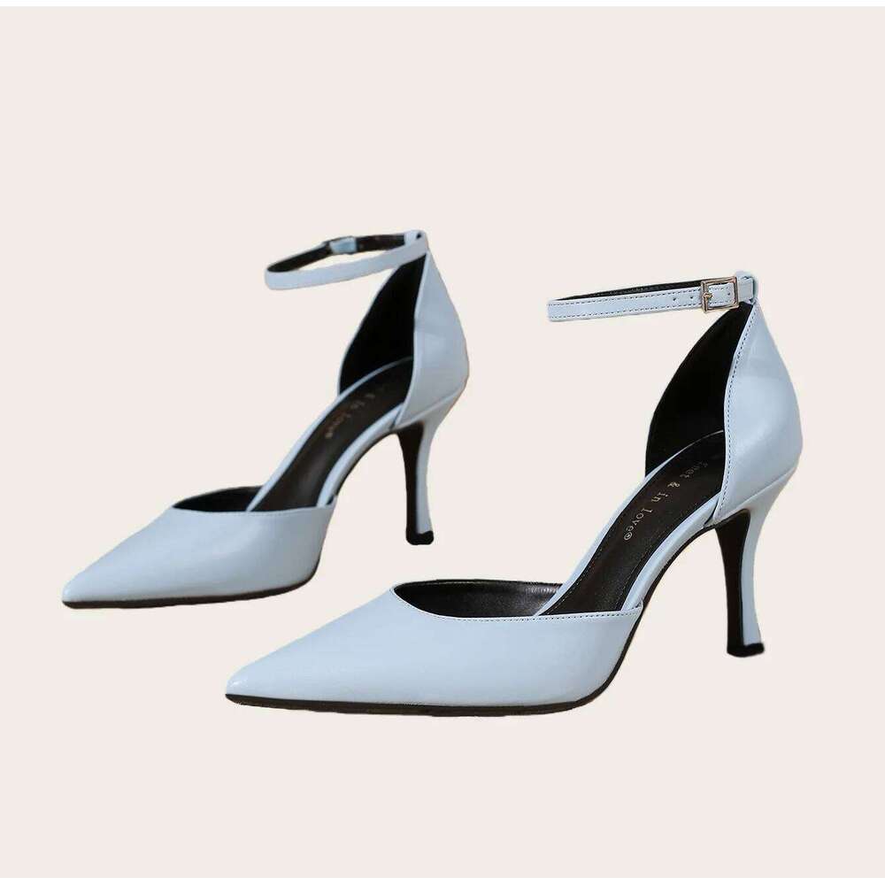 2025 Summer New Sexy Pointed Toe Strappy High Heels for Women, Slender Heel, Elegant Party Prom Tie-Detail Sandals