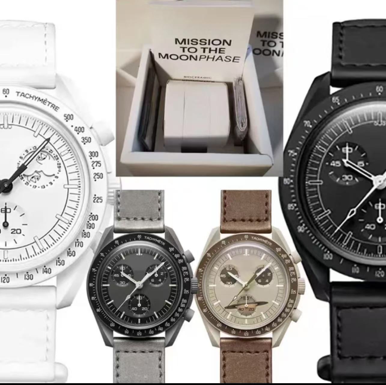 Bioceramic Planet MERCURY men's Watches Full Function Quarz Chronograph Watch Mission To MOON 42mm Nylon Luxury Watch Limited Edition Master couple Wristwatches