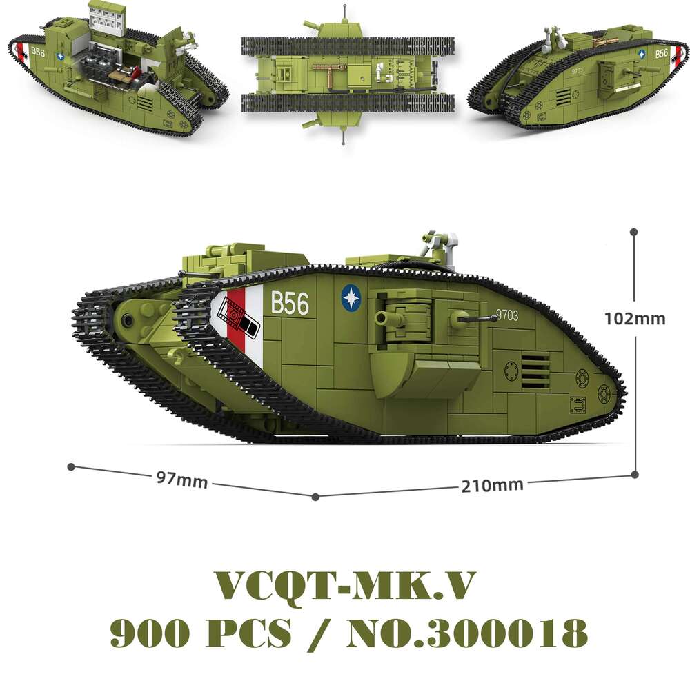 Military Tanks Stuart SdKfz251 PanzerVI Sherman US Army Quan Guan WW2 Soldier Figure Model Building Block Brick kid Children Toy Z260305