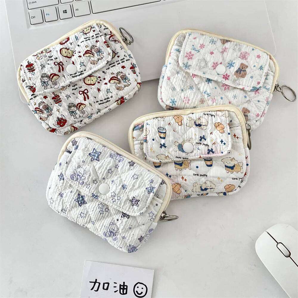 Cute Cartoon Small Travel Cosmetic Lipstick Earphone Card Portable Storage Bag Purse Women Gift Pouch In Make up Bags Organizer C260304