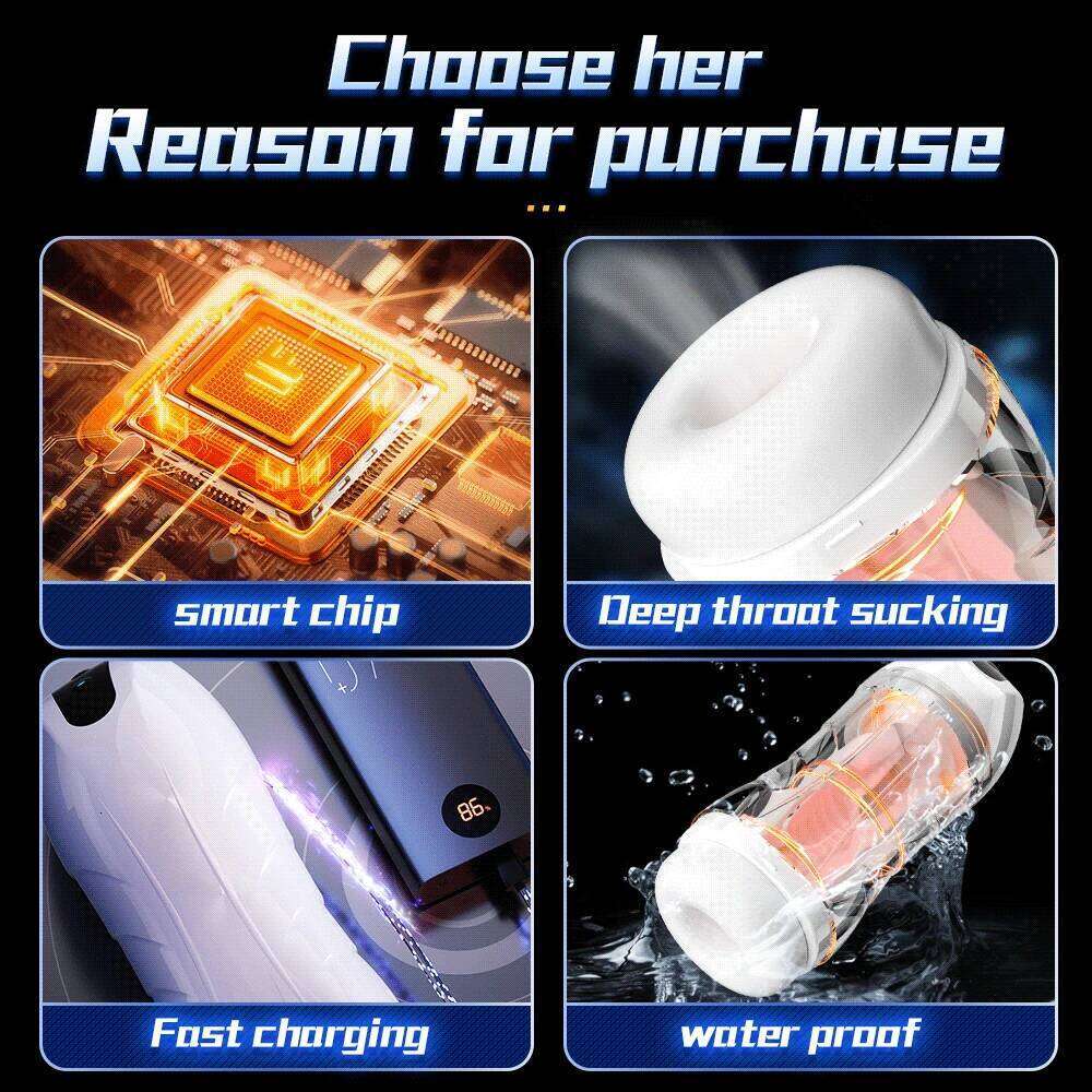 Male Masturbator Cup Automatic Blowjob Suking Machine Real Vagina Pocket Pussy Penis Oral Masturbatio Sex Toys For Men W260305