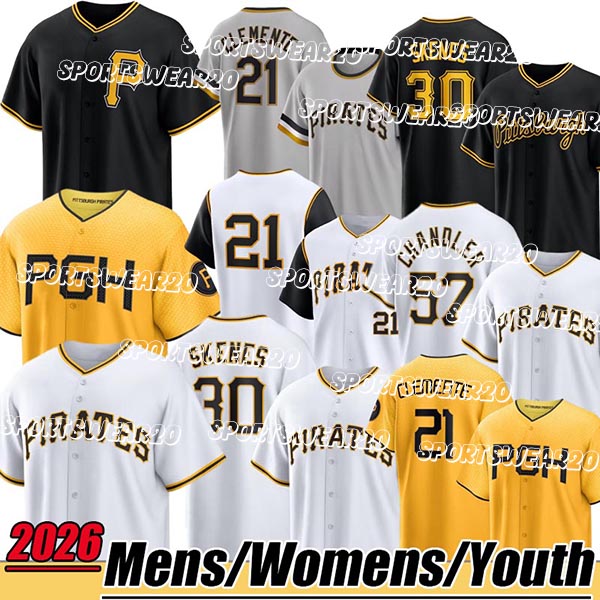Pittsburghs city Custom Baseball Jerseys Pirates Jersey Bryan Reynolds Oneil Cruz Paul Skenes Mitch Keller Andrew McCutchen Jersey