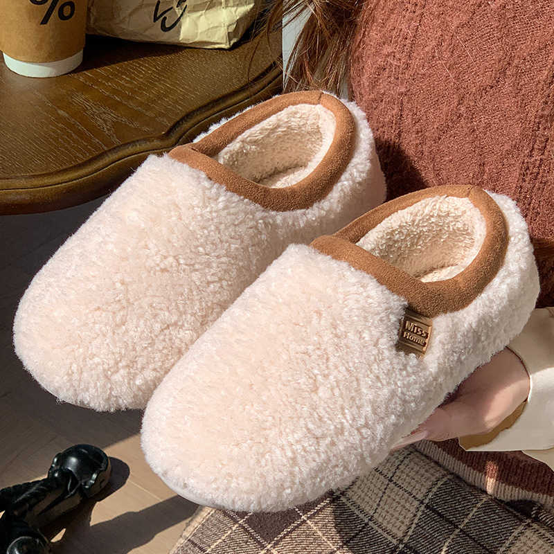 New 2025 Cotton Slippers for Women Winter Couples Indoor Home Non-Slip Warm Fleece Lined Slippers for Men Winter S260305