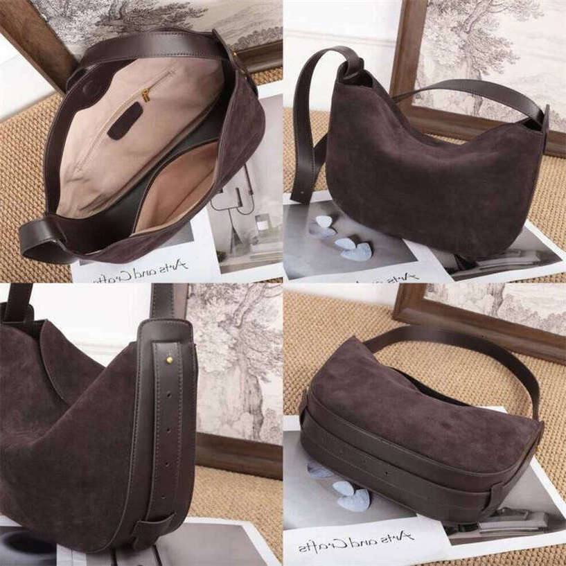 TAURUSCIAGA Hifashion Cowhide Suede Genuine Leather Hobo Shoulder Bags For Women 2026 Luxury Creativity Half Moon Crossbody Ladies Handbags Noble Temp