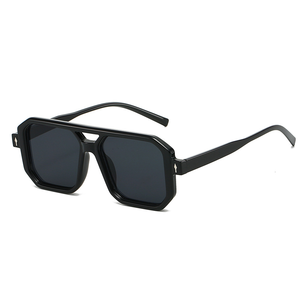 New European American style personalized fashion for men and women, ins square frame trendy retro artistic simple sunglasses