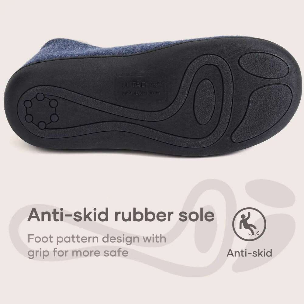 Litfun Winter Furry Memory Foam Rubber Sole Indoor Slides Soft And Warm Lining Women's Cotton Slippers